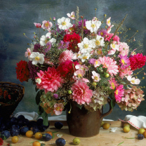 Das Aster Bouquet Wallpaper 208x208