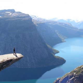 Norway Fjord Aeral View - Obrázkek zdarma pro Nokia 6100