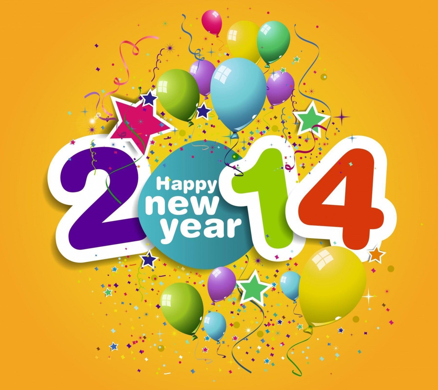 Обои Happy New Year 2014 1440x1280