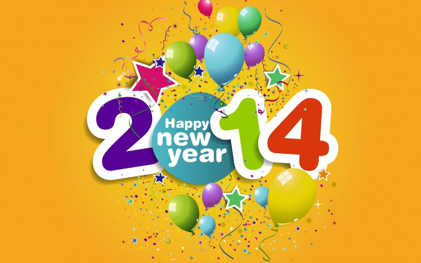 Das Happy New Year 2014 Wallpaper 1440x900