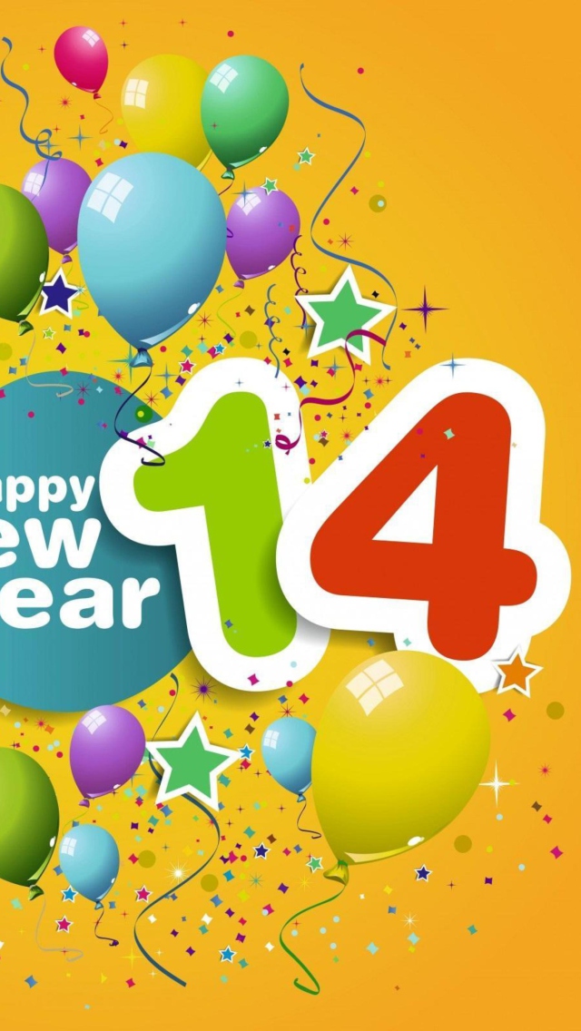 Fondo de pantalla Happy New Year 2014 640x1136