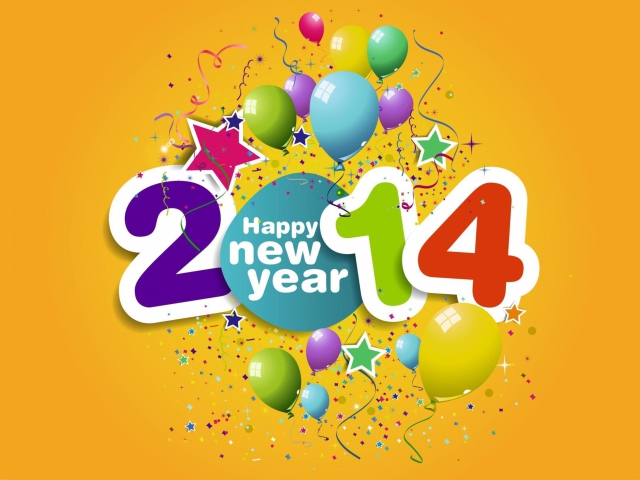 Happy New Year 2014 wallpaper 640x480
