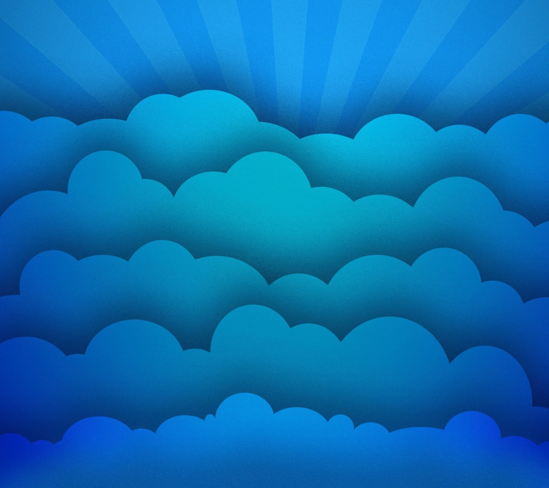 Das Blue Clouds Wallpaper 1080x960