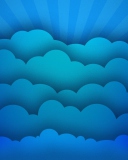 Das Blue Clouds Wallpaper 128x160