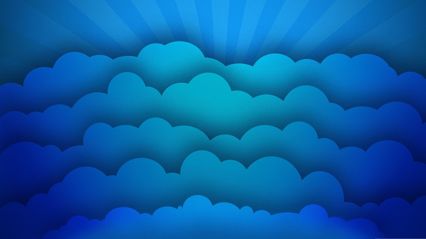Sfondi Blue Clouds 1366x768