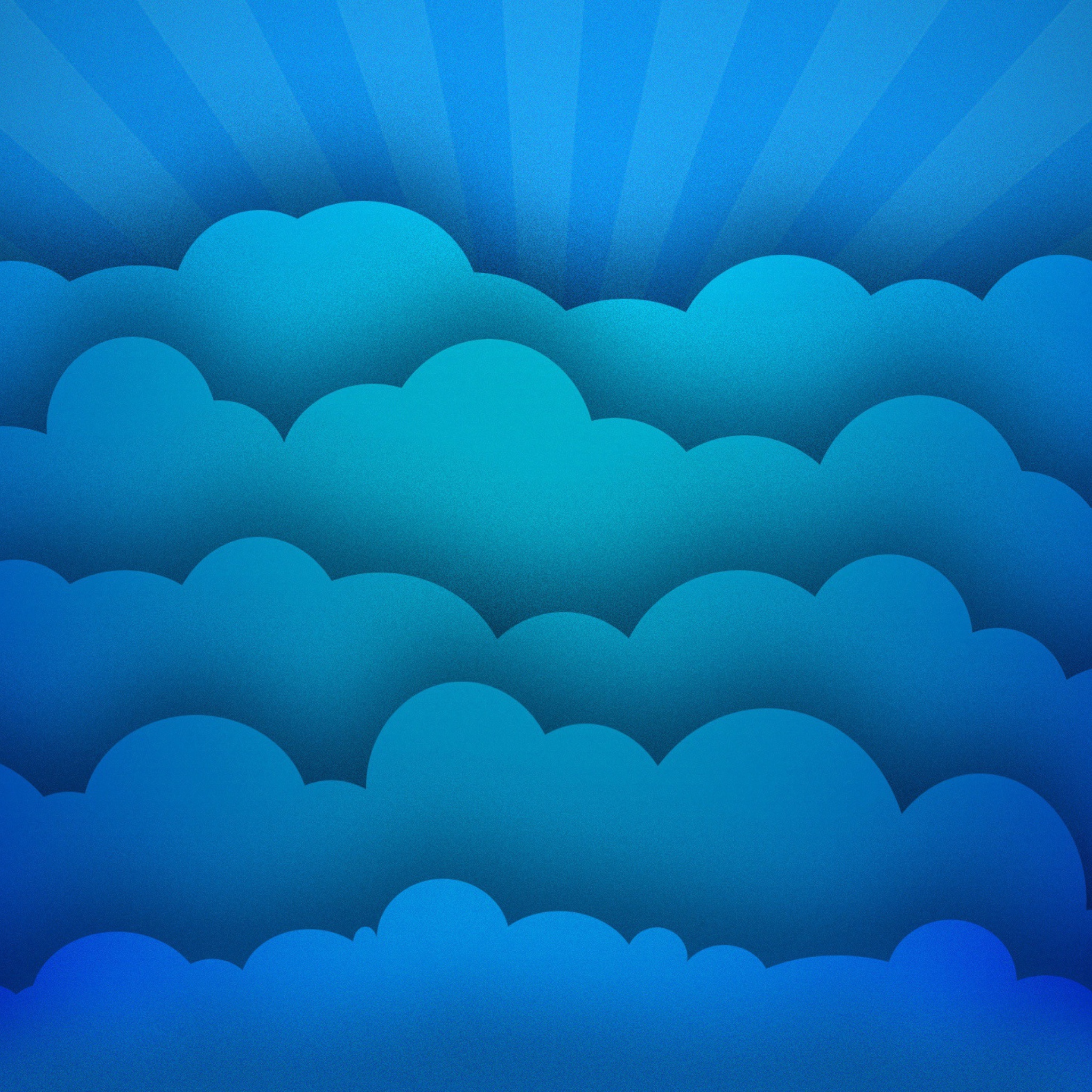 Das Blue Clouds Wallpaper 2048x2048