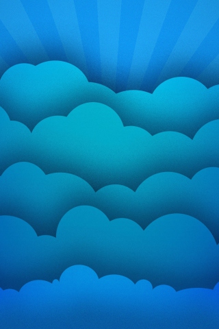 Das Blue Clouds Wallpaper 320x480