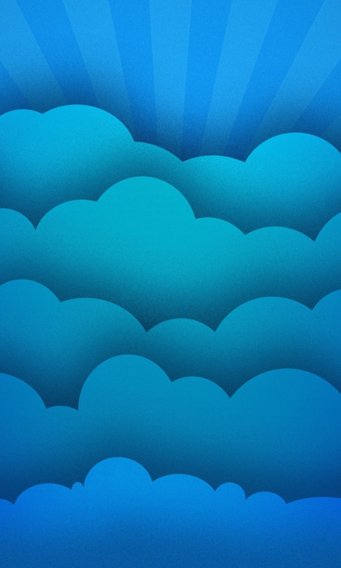 Das Blue Clouds Wallpaper 480x800