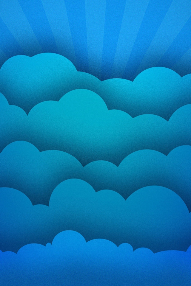 Fondo de pantalla Blue Clouds 640x960