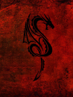 Das Tribal Dragon Wallpaper 240x320