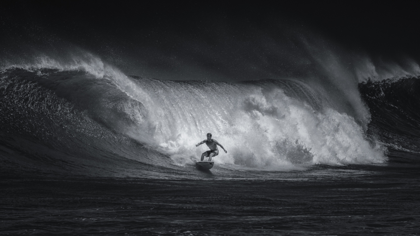 Das Big Wave Surfing Wallpaper 1366x768