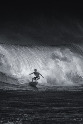 Das Big Wave Surfing Wallpaper 320x480