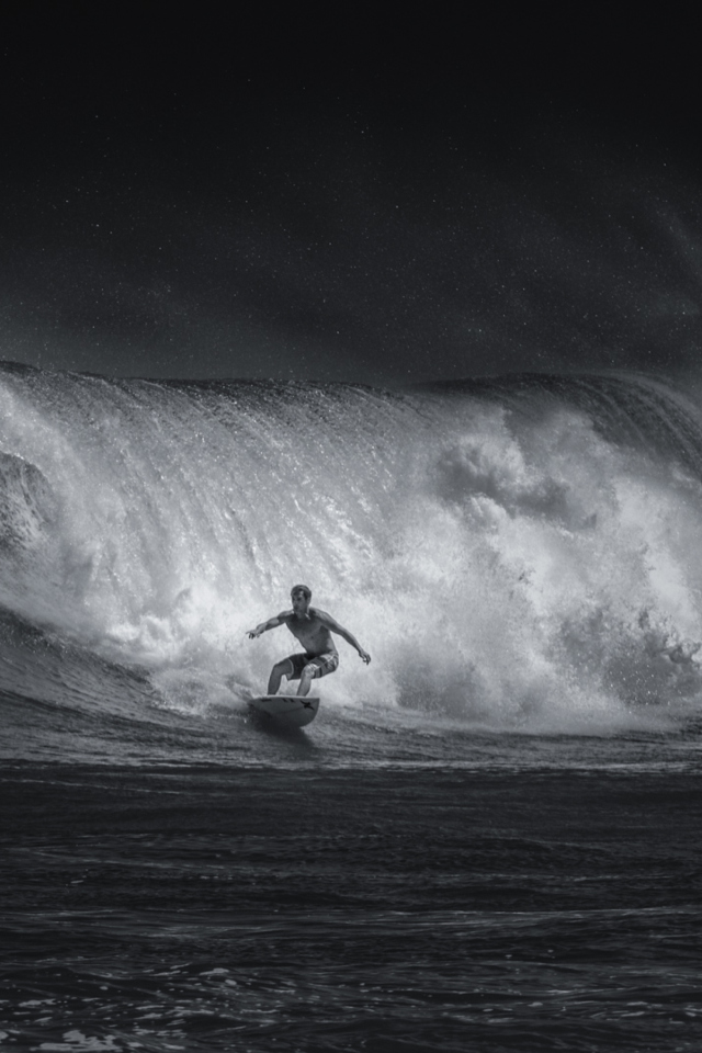 Das Big Wave Surfing Wallpaper 640x960