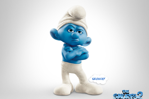 Grouchy The Smurfs 2 wallpaper 480x320