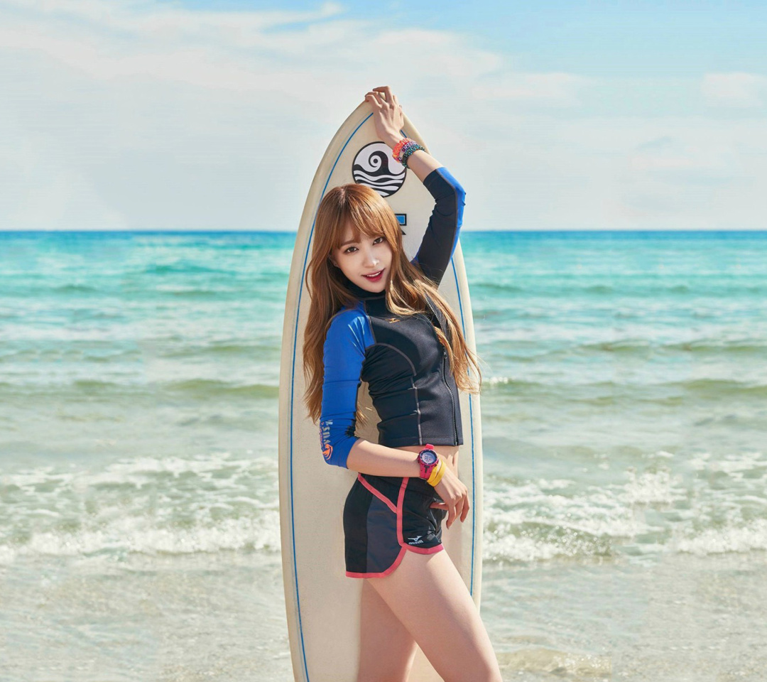 Korean Surfer Girl wallpaper 1080x960