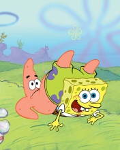 Обои Spongebob And Patrick Star 176x220