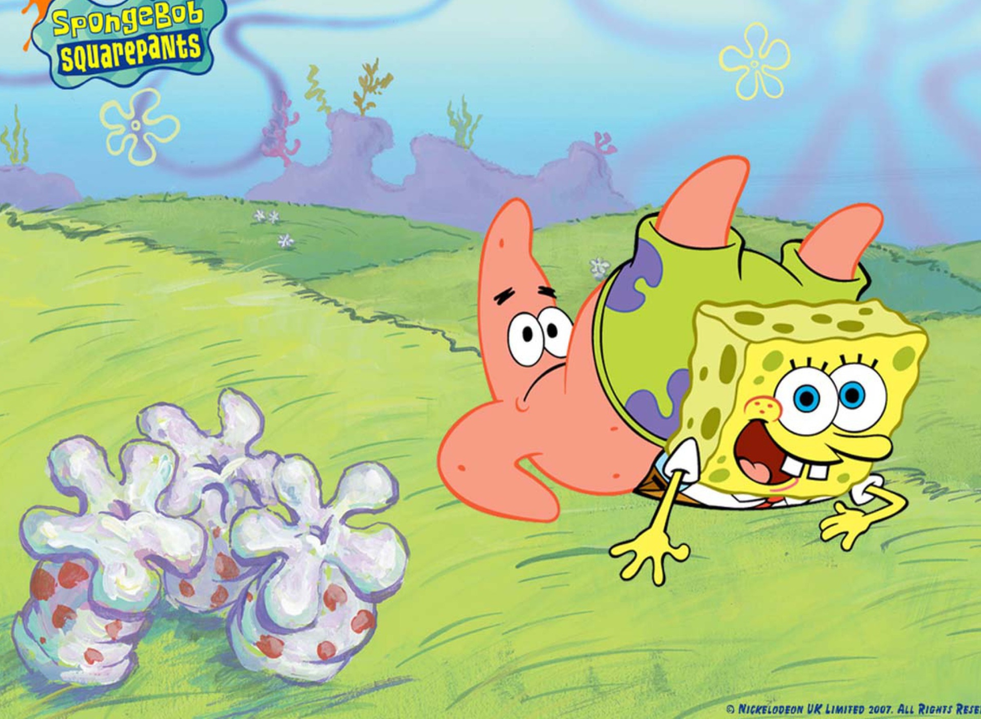Обои Spongebob And Patrick Star 1920x1408