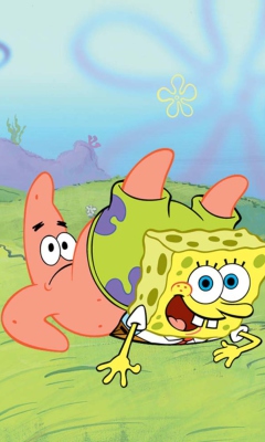 Sfondi Spongebob And Patrick Star 240x400