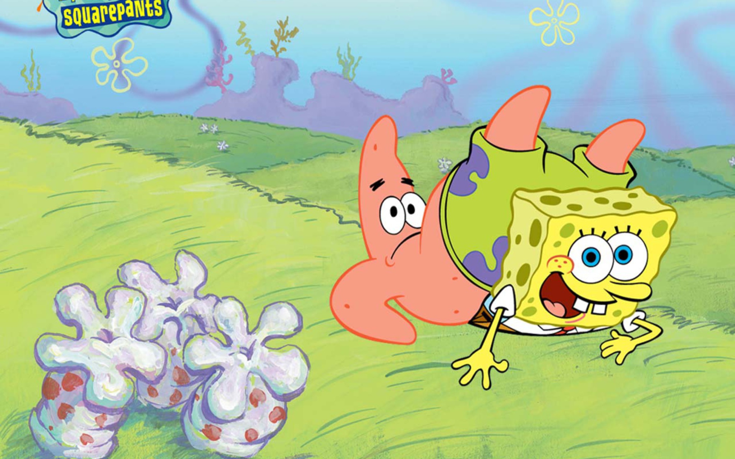 Spongebob And Patrick Star Wallpaper for Android 2560x1600.