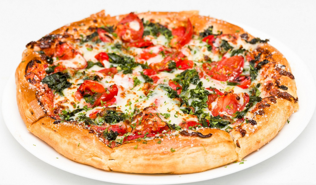 Sfondi Pizza with spinach 1024x600