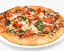 Das Pizza with spinach Wallpaper 220x176
