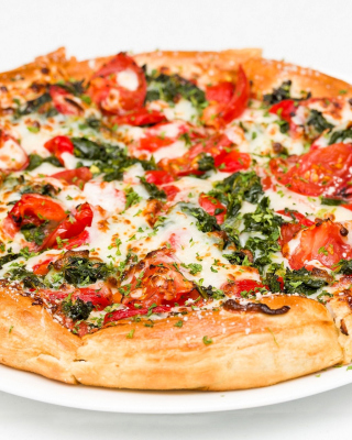 Pizza with spinach - Obrázkek zdarma pro 750x1334