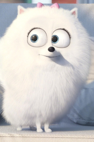 Fondo de pantalla The Secret Life of Pets, Snowball 320x480