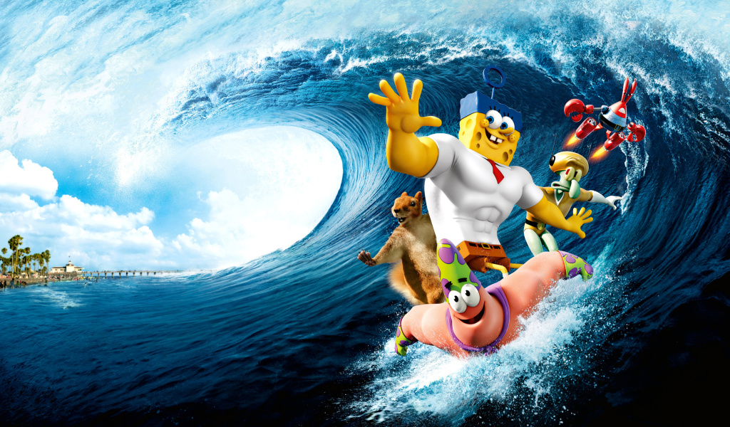 Sfondi The SpongeBob Movie Sponge Out of Water 1024x600