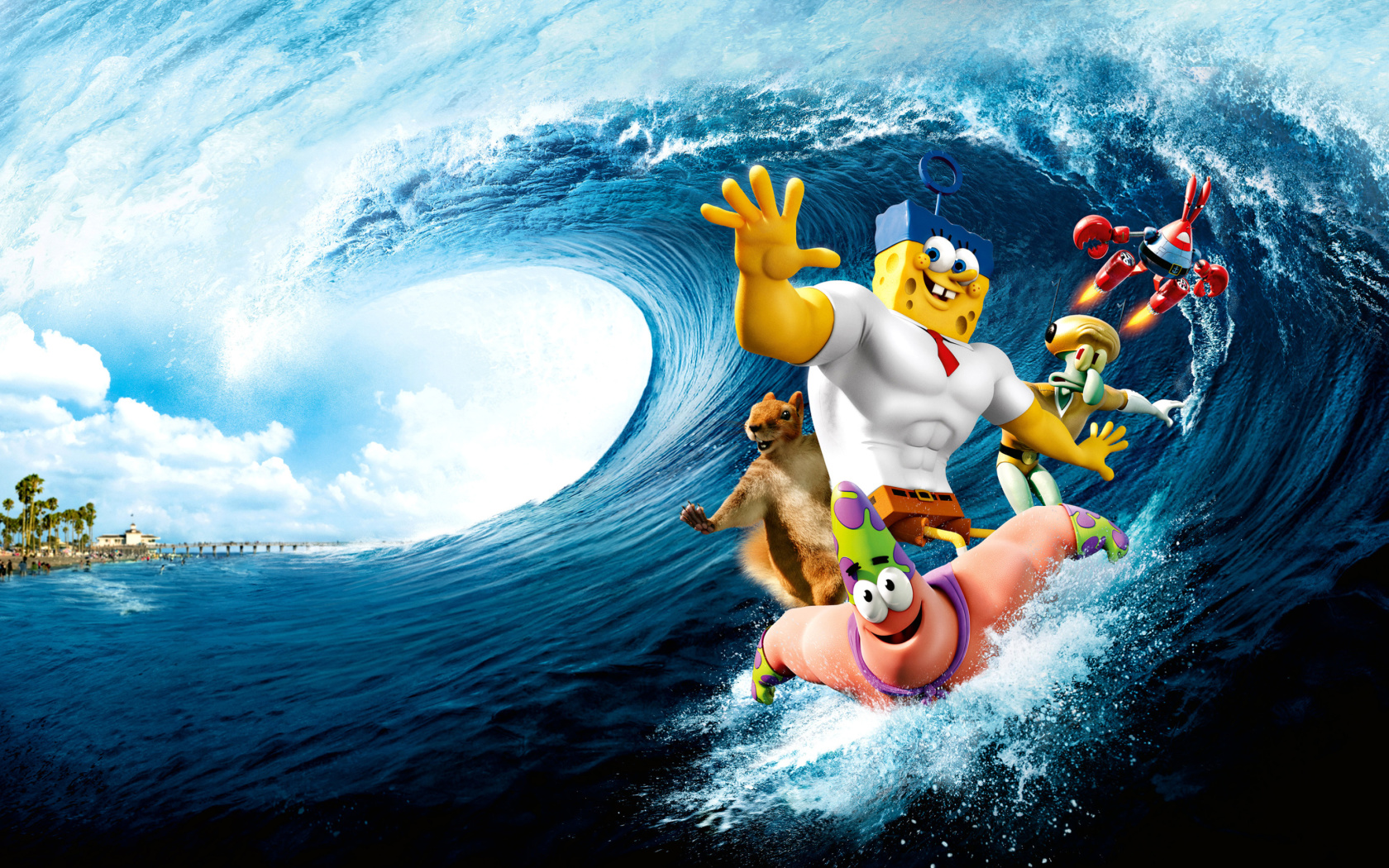 Fondo de pantalla The SpongeBob Movie Sponge Out of Water 1680x1050