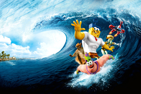 Sfondi The SpongeBob Movie Sponge Out of Water 480x320