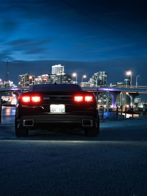 Chevrolet Camaro In Night screenshot #1 480x640