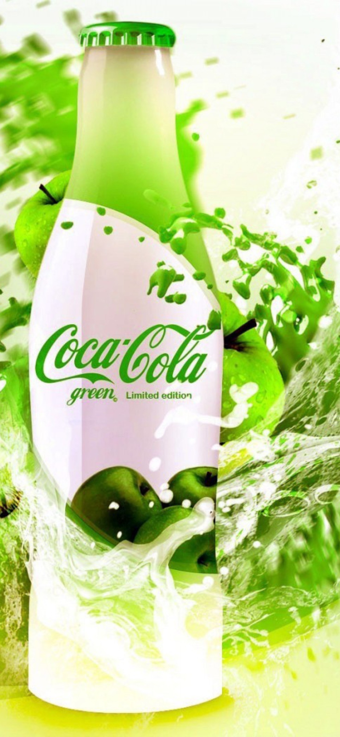 Coca Cola Apple Flavor wallpaper 1170x2532