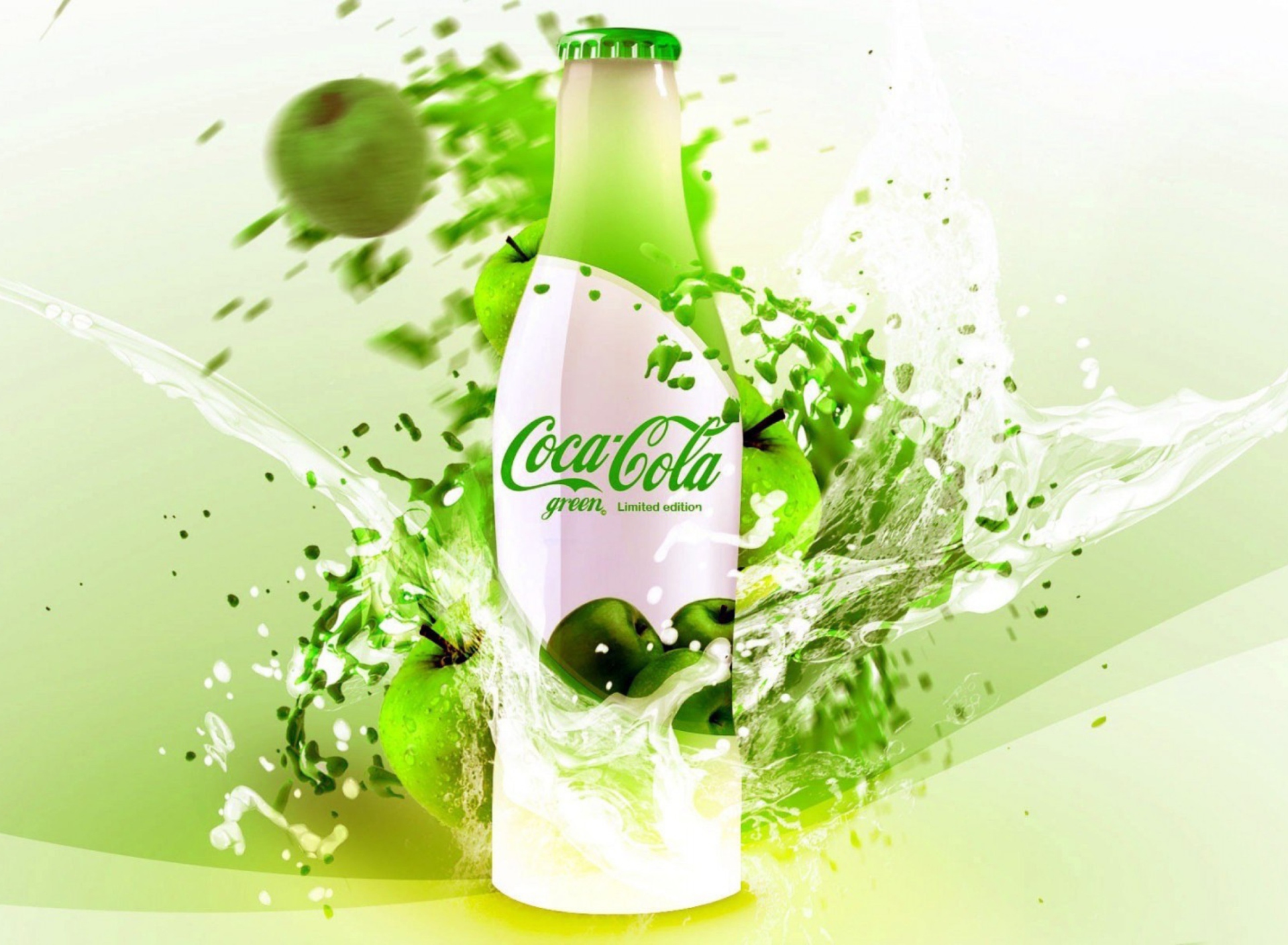 Fondo de pantalla Coca Cola Apple Flavor 1920x1408