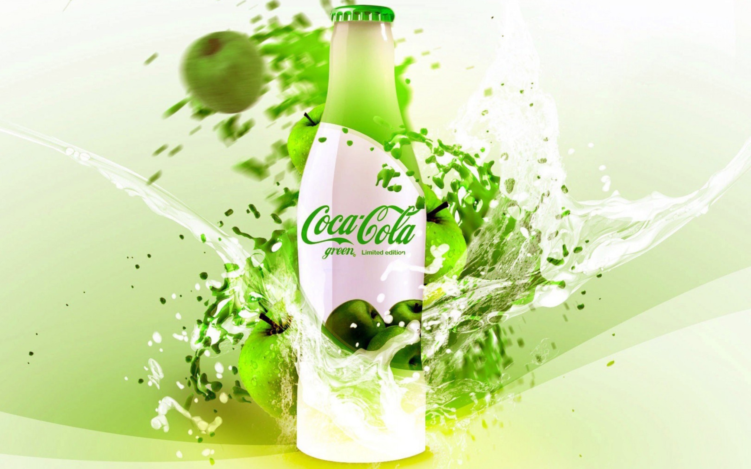 Fondo de pantalla Coca Cola Apple Flavor 2560x1600
