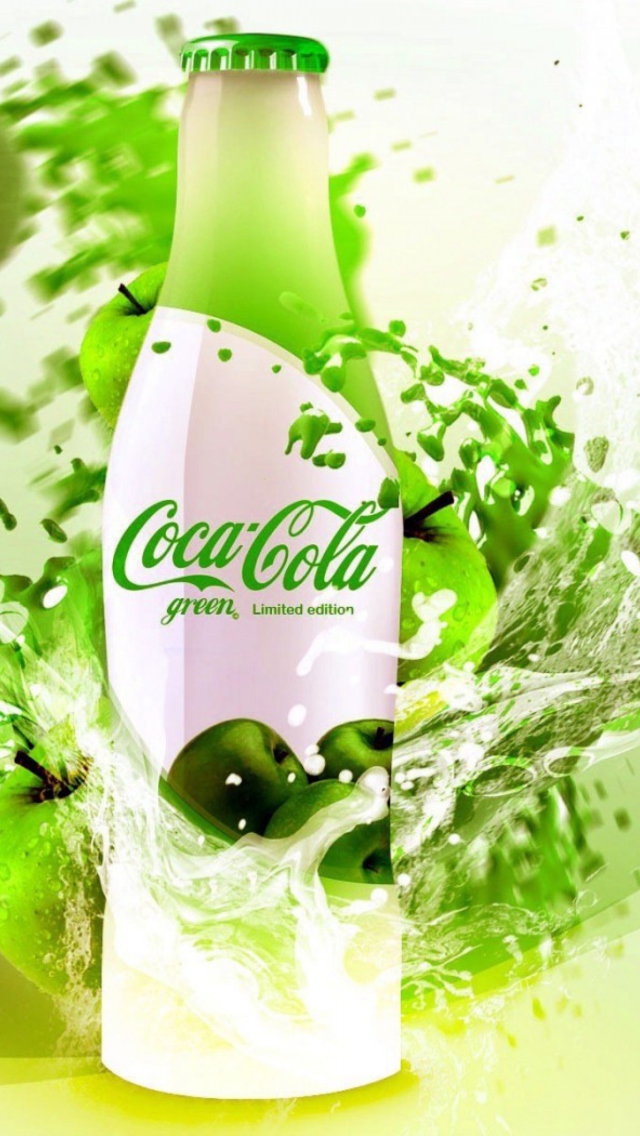 Das Coca Cola Apple Flavor Wallpaper 640x1136