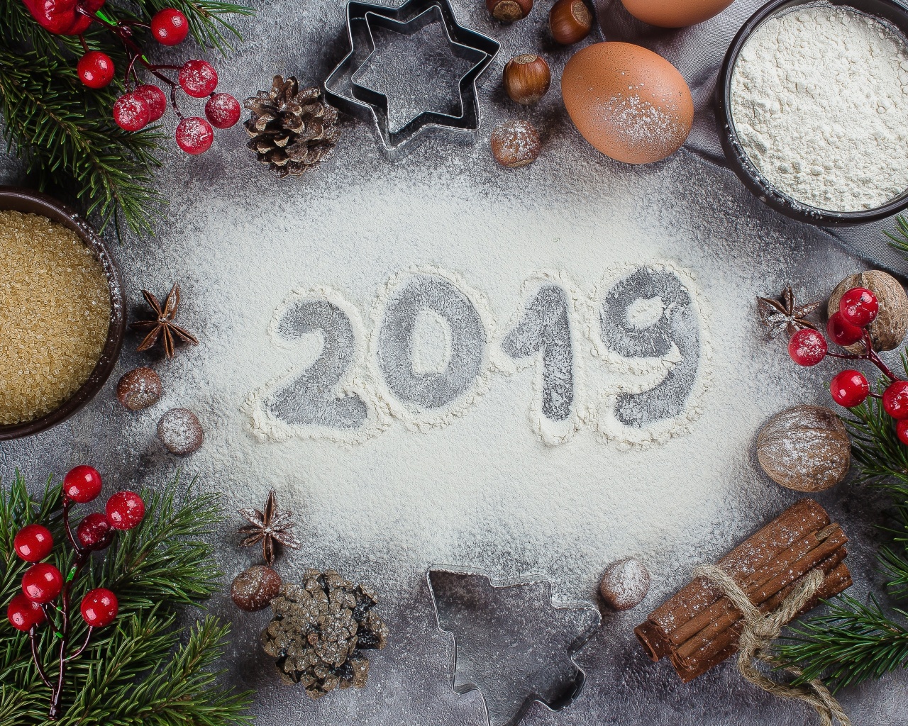 New Year Decor 2019 wallpaper 1280x1024