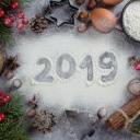 Das New Year Decor 2019 Wallpaper 128x128