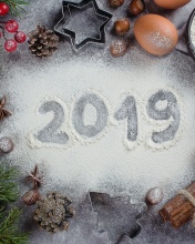 Das New Year Decor 2019 Wallpaper 176x220