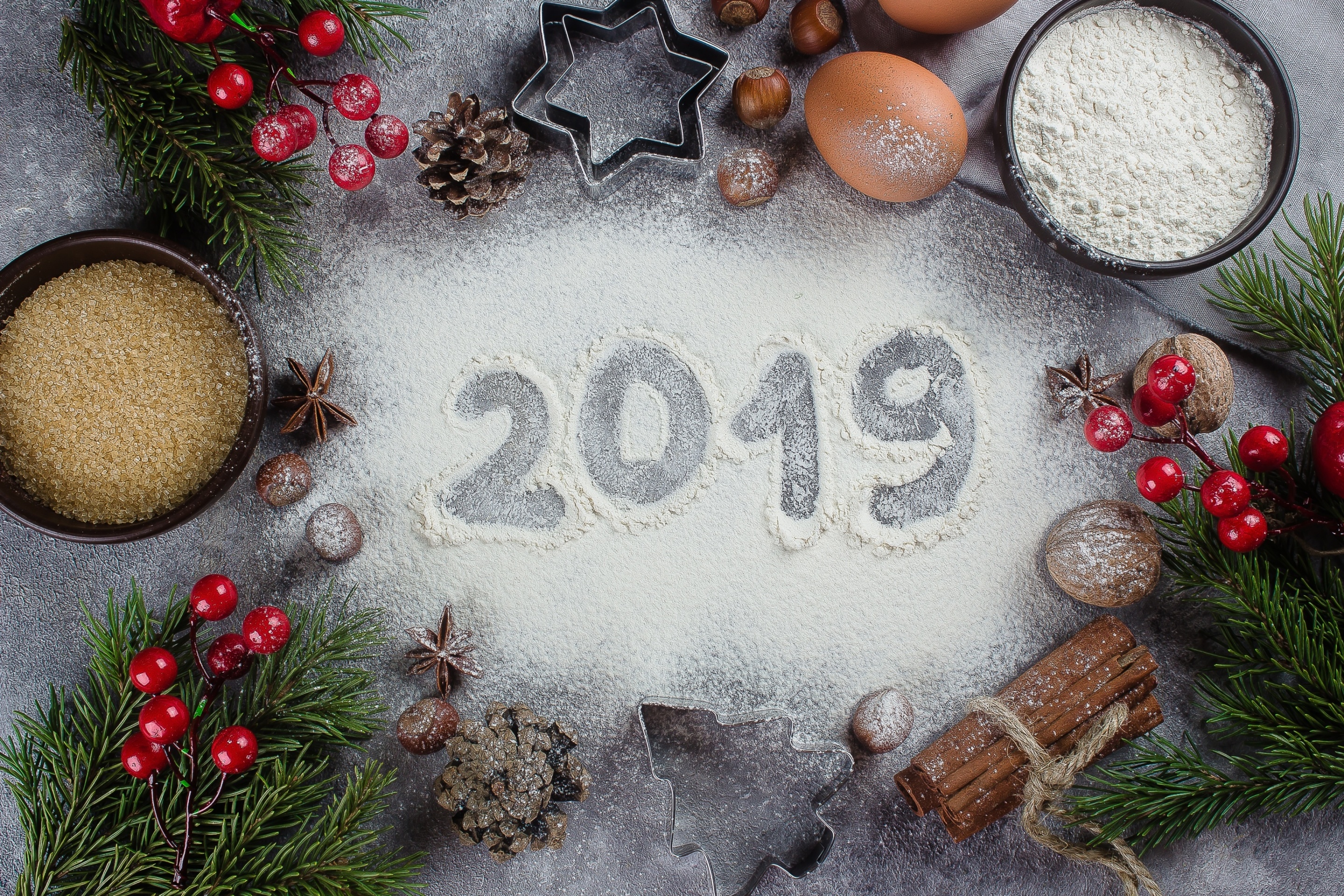 Das New Year Decor 2019 Wallpaper 2880x1920