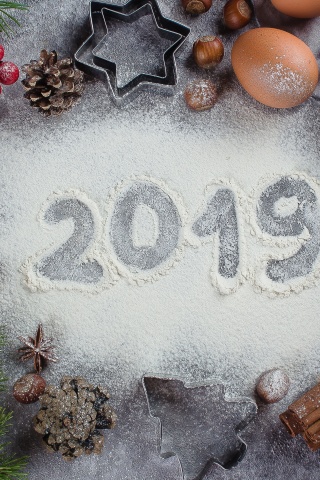 Das New Year Decor 2019 Wallpaper 320x480