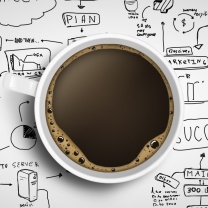 Das Coffee and Motivation Board Wallpaper 208x208