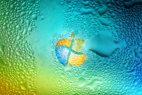 Apple And Windows wallpaper 480x320