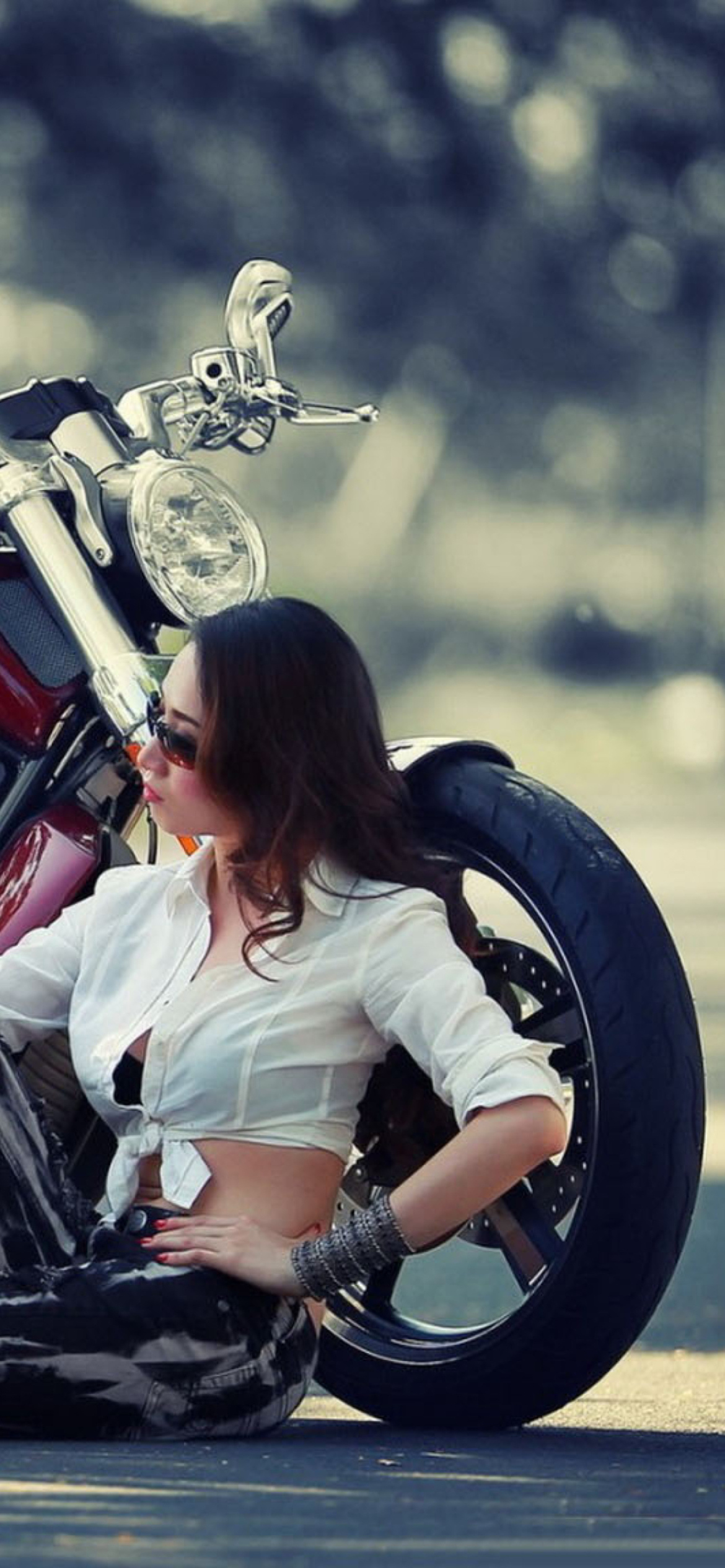 Wallpaper | Motorcycles | photo | picture | motorcycle, the bike, ducati,  girl, model