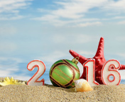 Screenshot №1 pro téma New Year 2016 Beach Theme 176x144