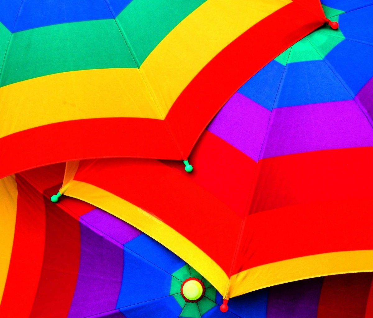 Colourful Umbrella wallpaper 1200x1024