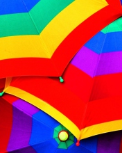 Colourful Umbrella wallpaper 176x220