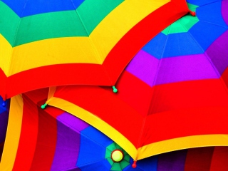 Обои Colourful Umbrella 320x240