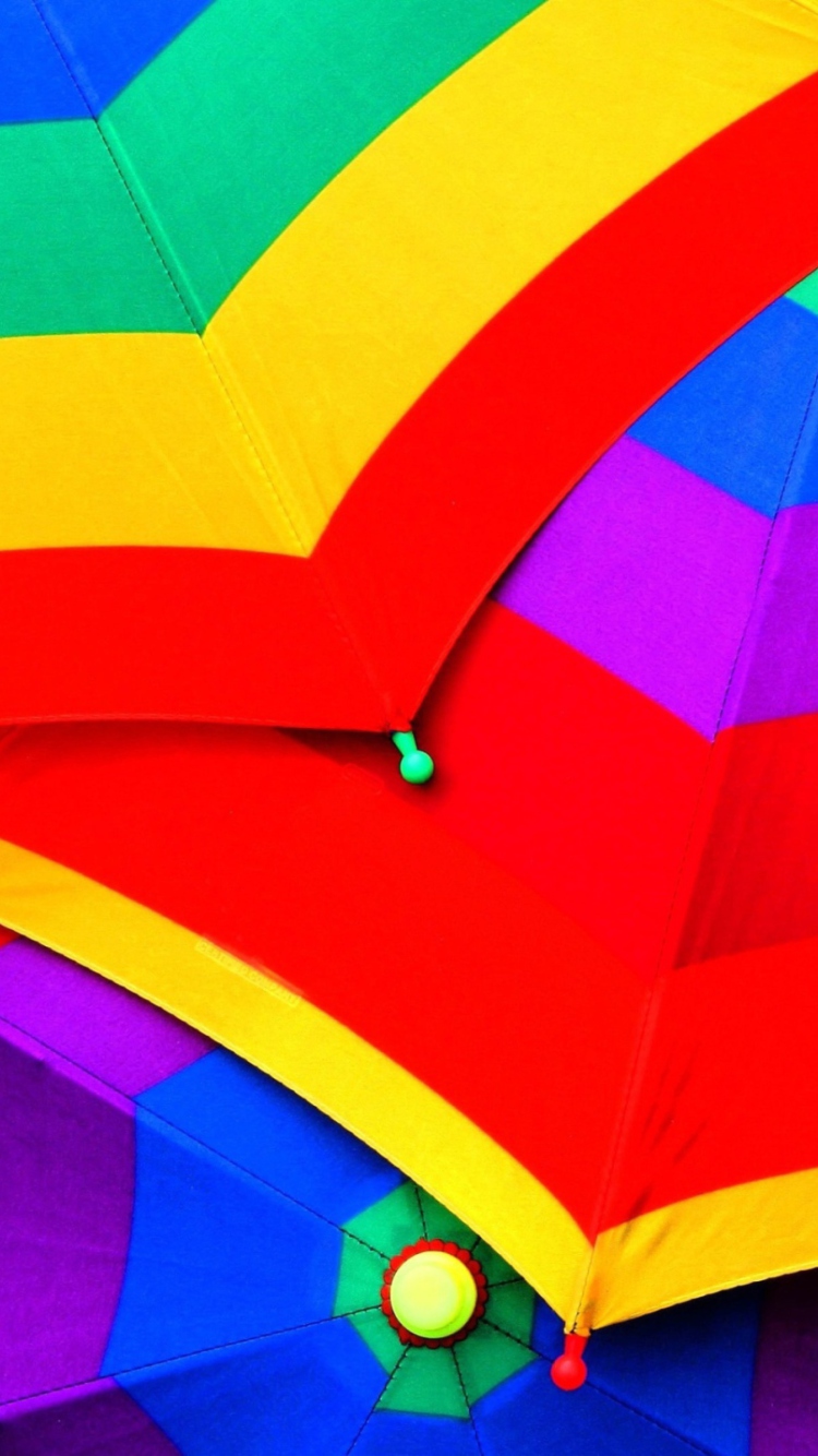 Обои Colourful Umbrella 750x1334