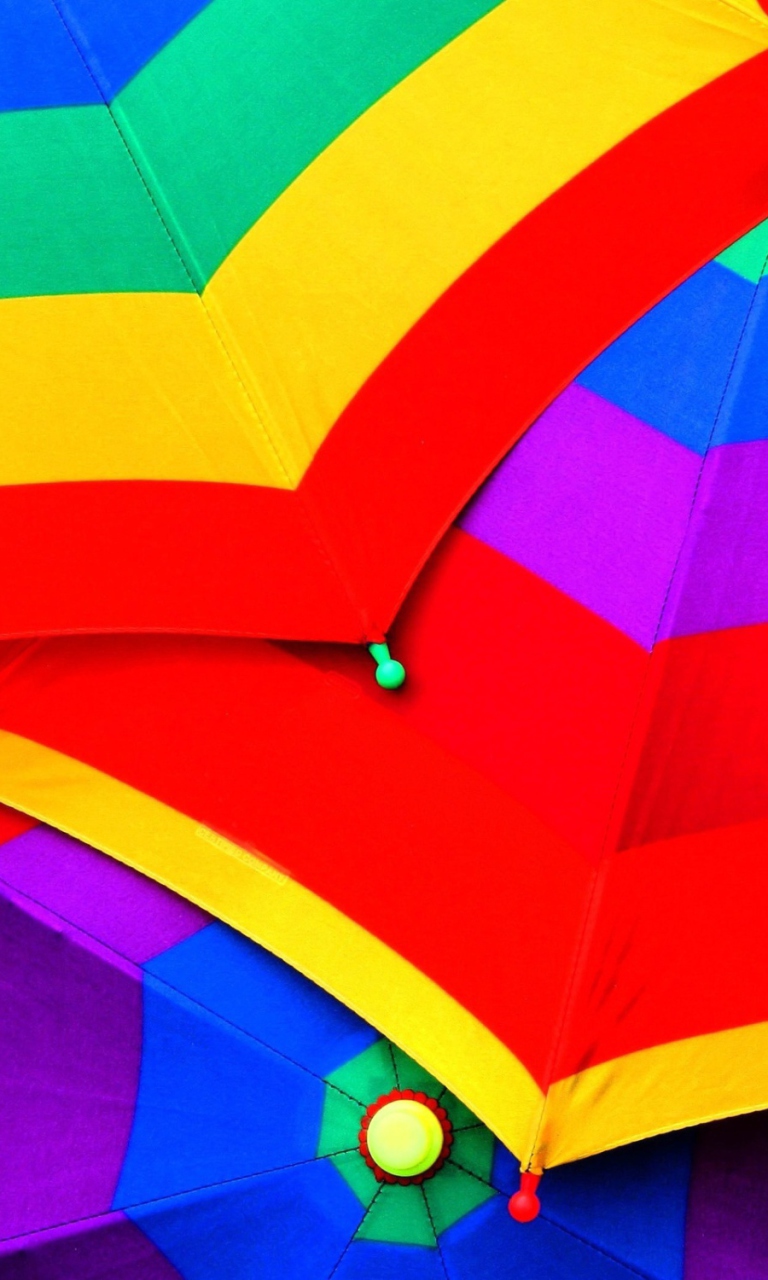 Colourful Umbrella wallpaper 768x1280
