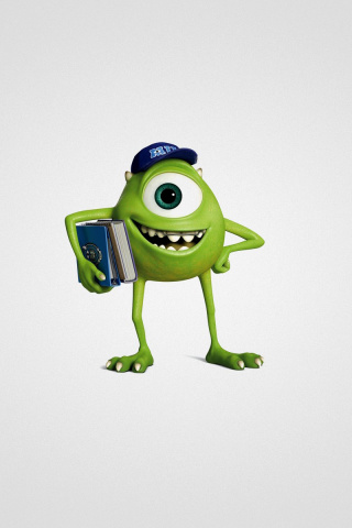 Sfondi Monsters University, Mike Wazowski 320x480